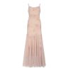 Elegant Strapless Mermaid Tulle Slip Dress for Women - Flawless Beauty Pink Floral Design, Slim Fit, Perfect for Formal Events