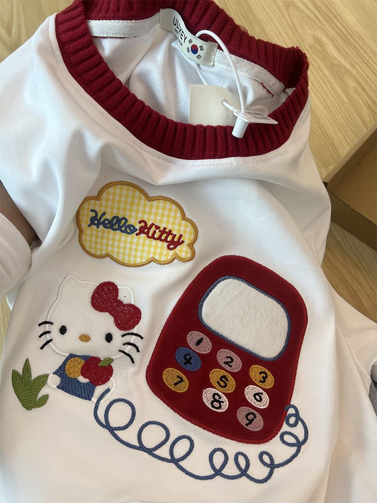 Embroidered Color-Block Short-Sleeve T-Shirt for Women - Stylish Summer 2025 Pure Cotton Casual Top Embroidered Color-Block Short-Sleeve T-Shirt for Women - Stylish Summer 2025 Pure Cotton Casual Top