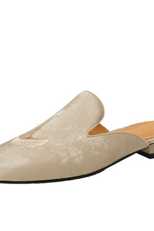 Embroidered National Style Open-Toe Half Slippers for Women - High-End Outdoor Flat Sandals, Italian Corso Venezia Inspired