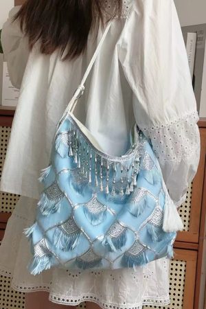 Ethnic Han Element Crossbody Bag - Large Capacity Miaojiang Hanfu Shoulder Tote for Daily Style 2025