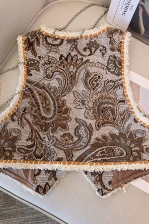 Ethnic Style Jacquard Embroidered Vest - Short Retro Cardigan for Travel, Inspired by Xinjiang and Northwest Tibet Fashion