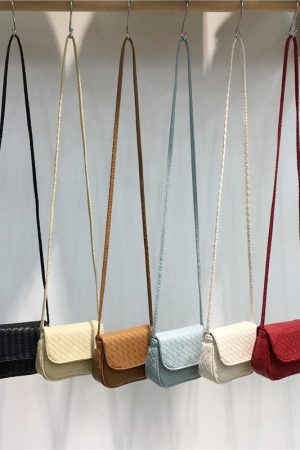 Exquisite Mini Woven Bag - Cute Fashionable Crossbody Coin Purse & Card Holder - Chic Square Design for Niche Style Lovers