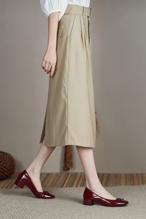 Fairy Style Red Genuine Leather Mid-Heel Bow Shoes for Women - Sweet Wedding and Bridesmaid Footwear