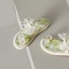 Fairy Style Thick-Soled Flower Bow Open-Toe Slippers One-Strap Sandals for Women - Versatile Outdoor Wear