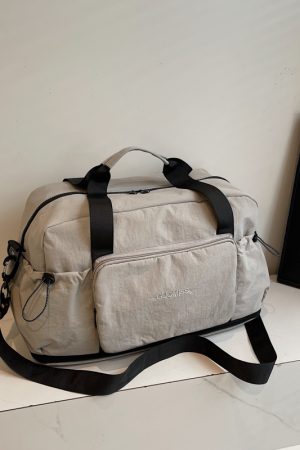 Fashionable Foldable Short Trip Bag for Women - Large Capacity Business Tote with Dry Wet Separation for Travel and Fitness