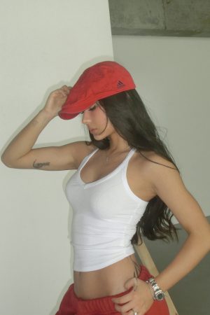 Faux Bare Face Athletic V-Neck T-Back High Elasticity Tank Top - Hot Girl Essentials for Y2K and 90s Style Fashion