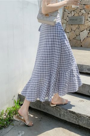 Floral Chiffon Fish Tail One-Piece Dress - Womenâ€™s Summer Bodycon Wrap Skirt with Irregular Ruffle for Beach Style