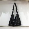 Floral Polka Dot Women's Tote Bag - Handmade Japanese & Korean Style Shoulder Bag with Tie Strap