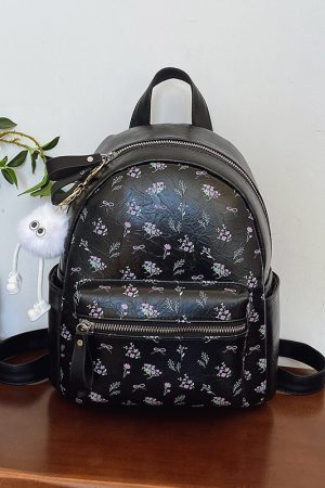 Floral Print Backpack for Women - 2025 High-End Travel & Hiking Bag, Niche Design, Fashionable Leisure Style
