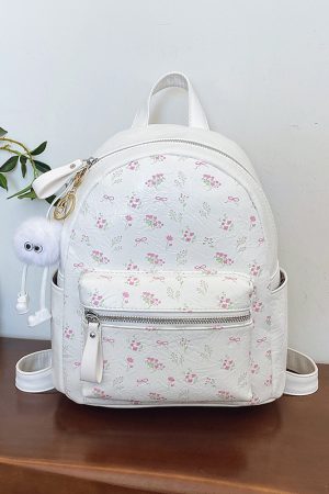 Floral Print Backpack for Women - 2025 High-End Travel & Hiking Bag, Niche Design, Fashionable Leisure Style