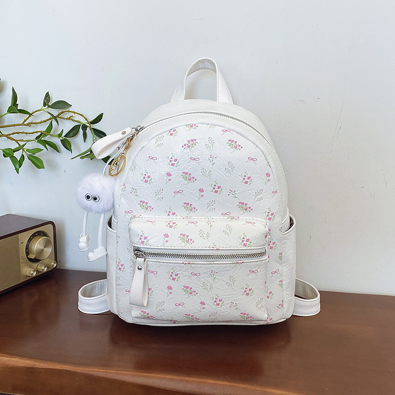 Floral Print Backpack for Women - 2025 High-End Travel & Hiking Bag, Niche Design, Fashionable Leisure Style Floral Print Backpack for Women - 2025 High-End Travel & Hiking Bag, Niche Design, Fashionable Leisure Style