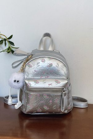 Floral Print Backpack for Women - 2025 High-End Travel & Hiking Bag, Niche Design, Fashionable Leisure Style