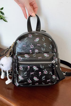 Floral Print Backpack for Women - 2025 High-End Travel & Hiking Bag, Niche Design, Fashionable Leisure Style