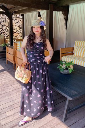 Floral Spaghetti Strap Plus Size Dress for Women â€“ Summer 2025 Slimming Design, Flattering for Curvy Figures, Trendy and Stylish