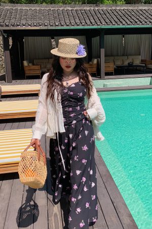 Floral Spaghetti Strap Plus Size Dress for Women – Summer 2025 Slimming Design, Flattering for Curvy Figures, Trendy and Stylish