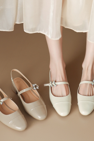 French Fairy Style Chunky Heel Backless Open-Toe Sandals for Women - Elegant Spliced Design, Perfect for Y2K and Summer Fashion