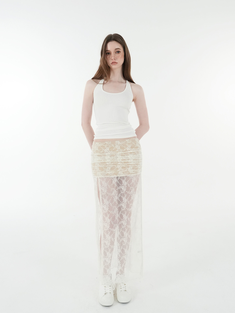 French Lace Jacquard Tie Cardigan and High-Slit Skirt Set - Chic 90s Inspired Women's Fashion Ensemble French Lace Jacquard Tie Cardigan and High-Slit Skirt Set - Chic 90s Inspired Women's Fashion Ensemble