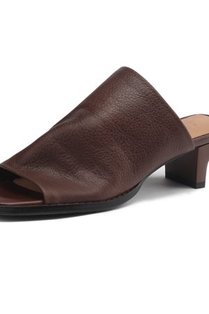 French Minimalist Genuine Leather Half-Mule Mid-Heel Open-Toe Sandals - Italian Style Summer Footwear