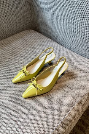 French Pointed Toe Bow Tie Open-Back Sandals for Women - Summer 2025 Thin High Heels, Chic and Elegant Footwear