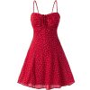 French Red Floral Mini Dress for Petite Women - Summer 2025 Vacation Style