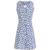 French-Style Blue Vacation Short Dress for Women - 2025 Summer Collection, Petite Fit, Effortless Elegance