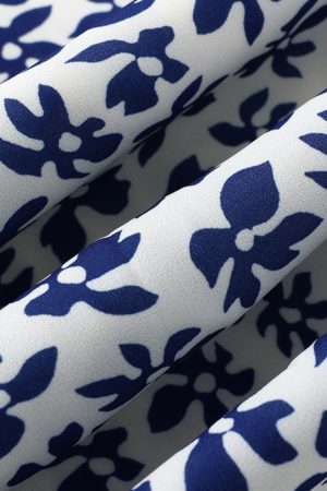 French-Style Blue Vacation Short Dress for Women - 2025 Summer Collection, Petite Fit, Effortless Elegance