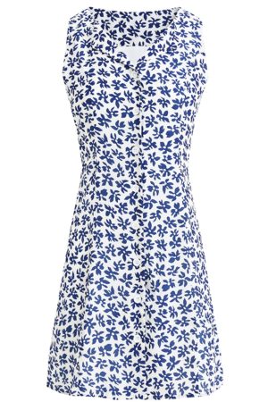 French-Style Blue Vacation Short Dress for Women - 2025 Summer Collection, Petite Fit, Effortless Elegance