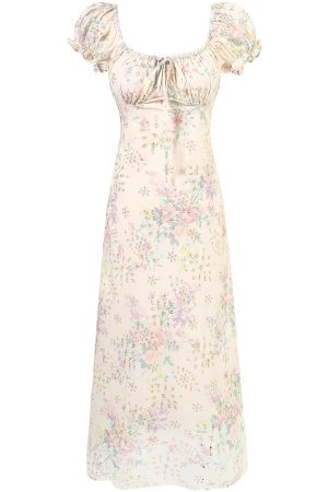 French-Style Embroidered Floral Dress for Women, High-End Quality Long Summer Dress 2025, Elegant Vintage Vibes