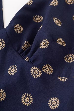 French-Style Floral Halter Backless Dress for Women - Retro 2025 Summer Vacation Fashion