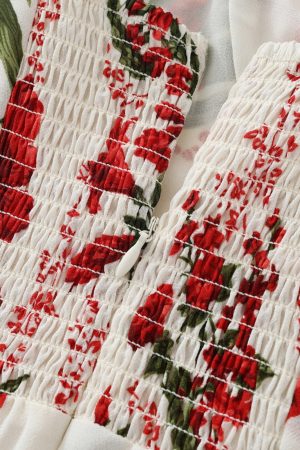 French-Style Floral Vacation Short Dress 2025 Summer Women's Petite Slim Fit Y2K Fashion