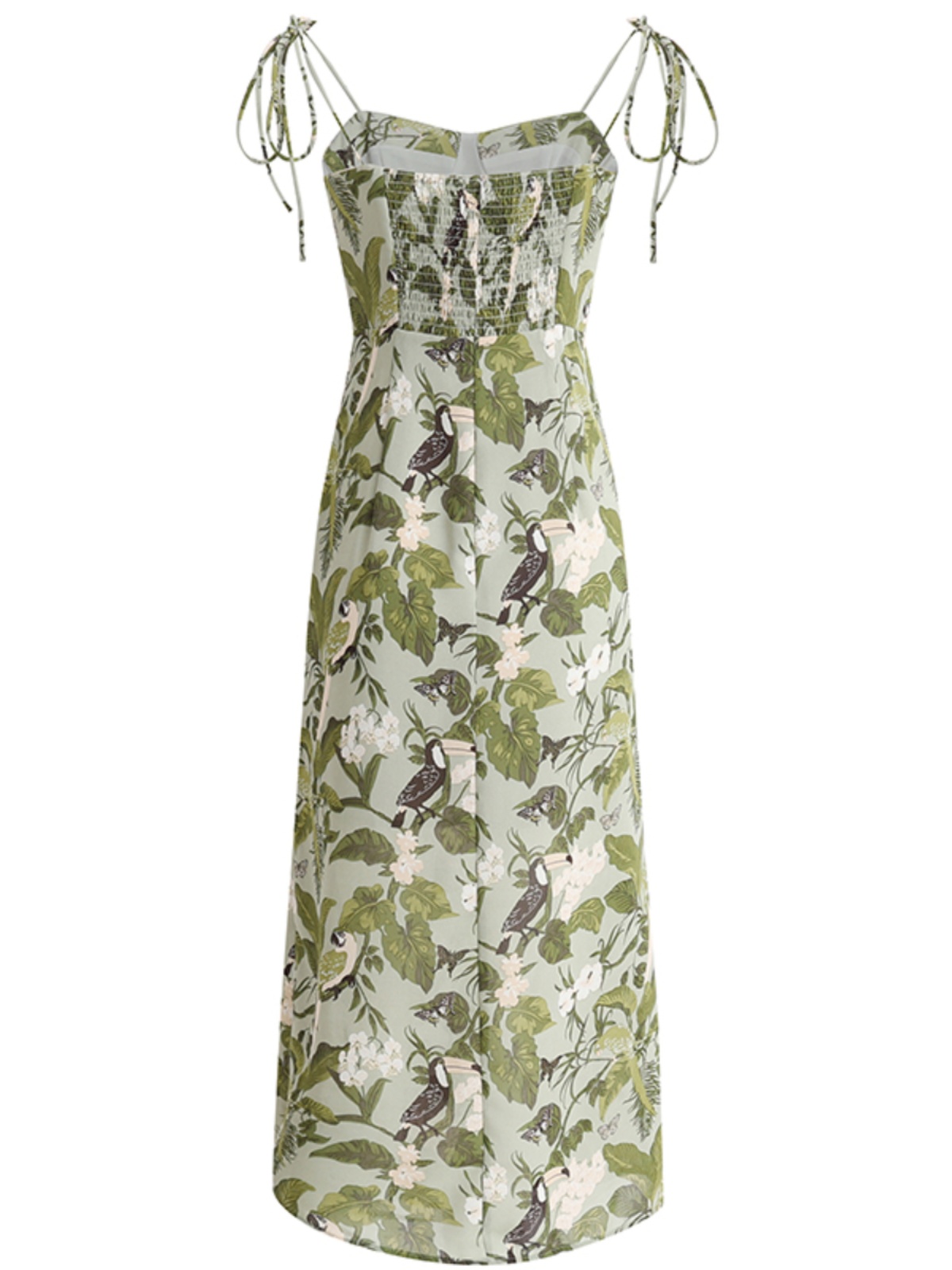 French-Style Green Sling Dress - Summer 2025 Women's Slim Fit Vacation Dress French-Style Green Sling Dress - Summer 2025 Women's Slim Fit Vacation Dress