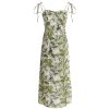 French-Style Green Sling Dress - Summer 2025 Women's Slim Fit Vacation Dress
