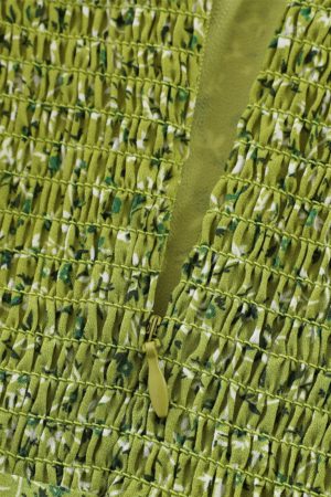 French-Style Green Spaghetti Strap Vacation Dress for Petite Women - 2025 Summer Fashion