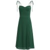 French Style Green Summer Dress 2025 with Side Slit and Spaghetti Straps - Women's Vacation Maxi Dress