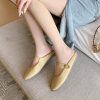 French-Style Half Slippers for Women - Versatile Flat Mules Sandals, Small Fragrant Wind Bag Design, Perfect for Casual Chic Looks