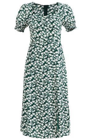 French-Style Long Blue Dress for Women - 2025 Summer Vacation Fashion, Elegant and Chic Look, Inspired by Zhong Chuxi