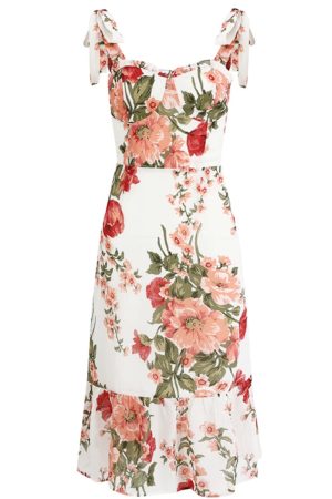 French-Style Long White Dress for Women - 2025 Summer Vacation Look, Yu Shuxin Inspired, Chic & Elegant Fashion Essential