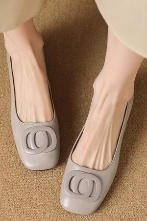 French-style Mary Jane Loafers for Women - Elegant Evening Flats with Shallow Mouth Design, Chic Italian Fashion