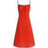 French Style Polka Dot Spaghetti Strap Long Red Dress for Summer 2025 - Vacation Essential, Slimming Fit for Women