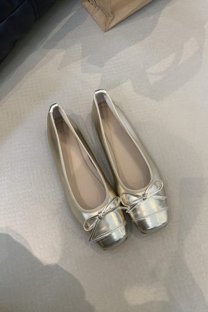 French-Style Sheepskin Ballet Flats for Women - Versatile Square Toe Shallow Mouth Shoes, Gentle Comfort, Classic Grandma Style