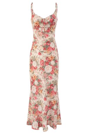 French Style Sleeveless Printed Long Dress for Summer 2025 - High-End Vacation Fashion for Women