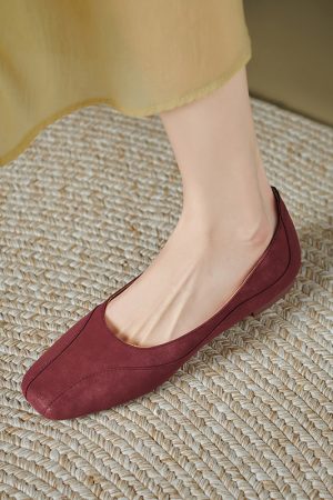 French Style Women's Genuine Leather Flat Shoes - Soft Bottom, Ultra-Comfortable, Non-Fatiguing Italian Design