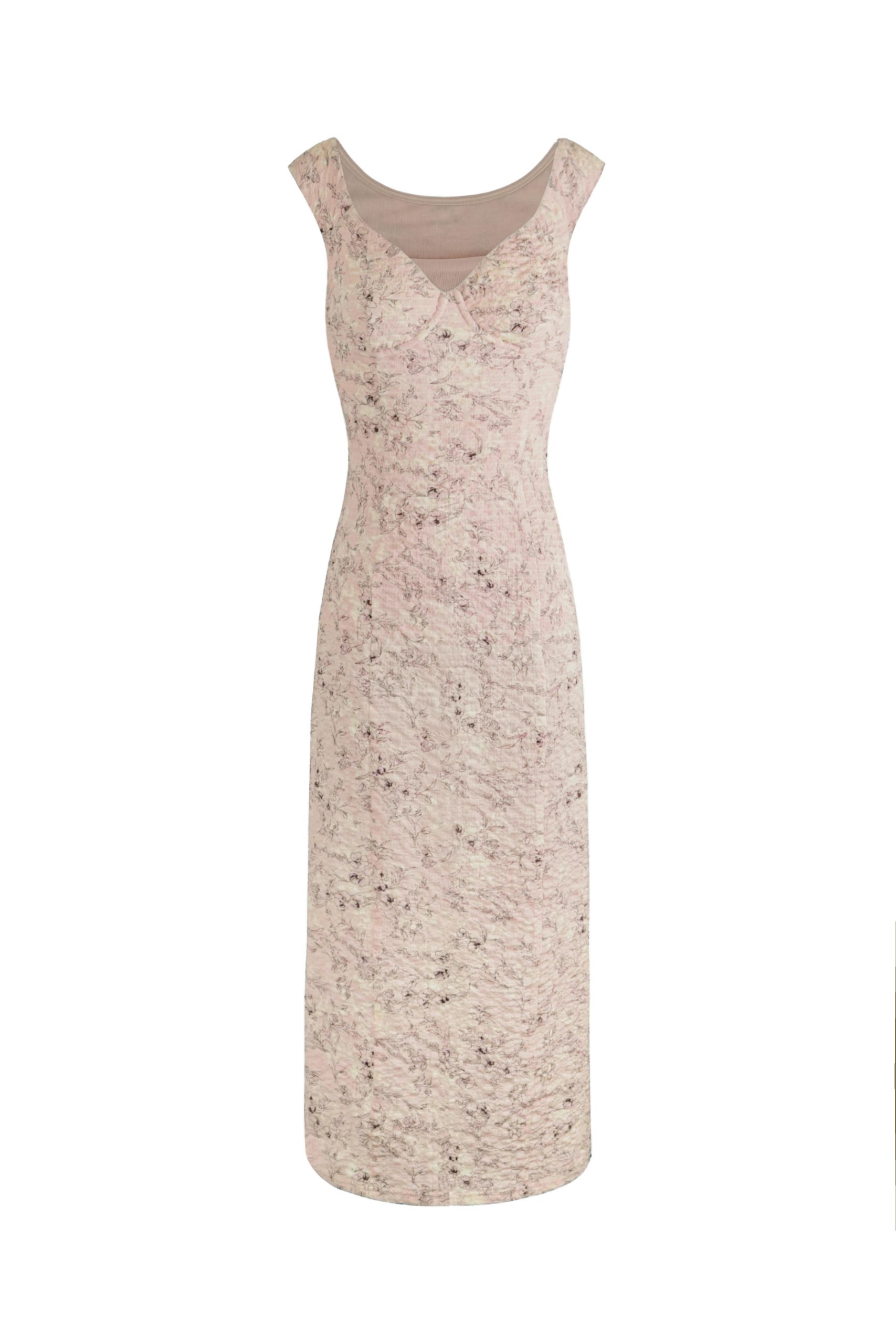 French V-Neck Fitted Split Printed Chiffon Long Dress - Elegant Summer Style, Perfect for 90s Inspired or Y2K Fashion French V-Neck Fitted Split Printed Chiffon Long Dress - Elegant Summer Style, Perfect for 90s Inspired or Y2K Fashion