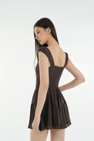 French Vintage Slim Fit Open Button Dress - Timeless Style with Elegant Detailing, Perfect for Chic Outfits and Special Occasions