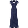 French Vintage V-Neck Polka Dot Long Vacation Dress for Women - 2025 Summer Style, Perfect for 90s Inspired Looks