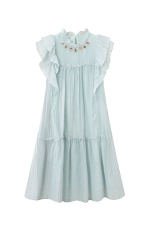 Fresh Blue Petite Princess Dress for Women - Sweet Age-Reducing Summer Style Cake Dress