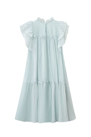 Fresh Blue Petite Princess Dress for Women - Sweet Age-Reducing Summer Style Cake Dress