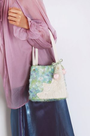 Fresh Style Cat Basket Bag for Women - Light Spring Green Crossbody Tote Bucket Bag - Trendy Spring Fashion Accessory