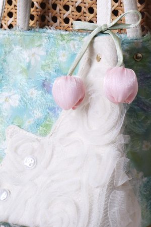 Fresh Style Cat Basket Bag for Women - Light Spring Green Crossbody Tote Bucket Bag - Trendy Spring Fashion Accessory