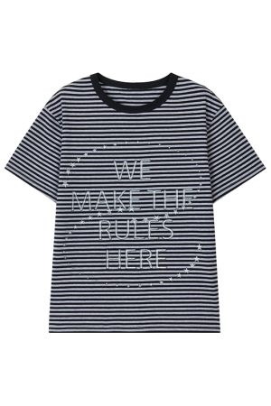 Galaxy Walk Printed Striped Color Block Casual Short Sleeve T-Shirt for Trendy, Relaxed Style